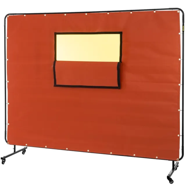 6' x 8', WELDING SCREEN WITH FRAME & 4 WHEELS - FREE SHIPPING