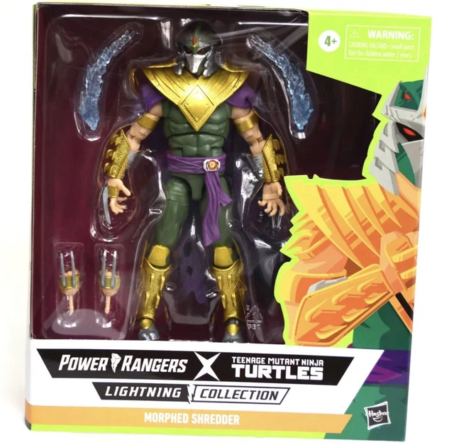 MINT BOX Power Rangers X TMNT Morphed Shredder 6" Lightning Collection Hasbro