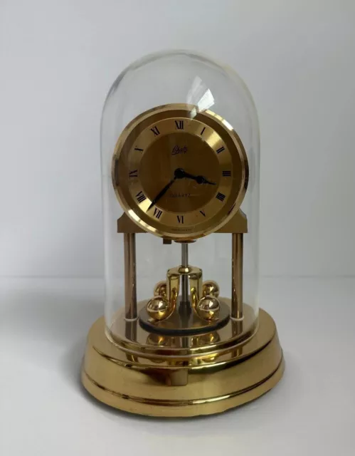 Vintage SCHATZ Germany Brass & Dome  German Shelf Clock WORKING