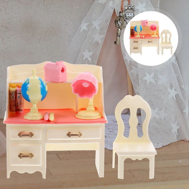 1 Set Realistic Delicate Adorable Miniature Furniture Study Room Furniture Model