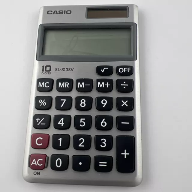 Casio SL-310SV Ultra Thin 10-Digit Wallet Size Calculator