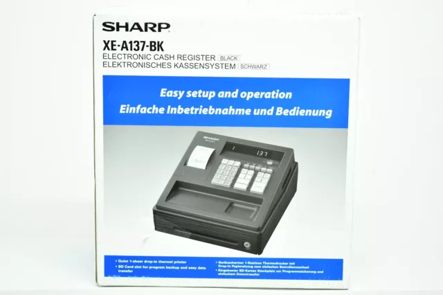 Brand New: Sharp Xe-A137-Bk Electronic Cash Register - Black