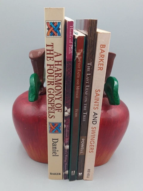 Pair Of Cast Iron Apple Book Ends - Or -  Door  Stops