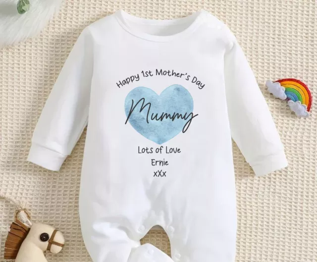 Our First Mother's Day Together Baby Girl Outfit First Mother's Day baby grow