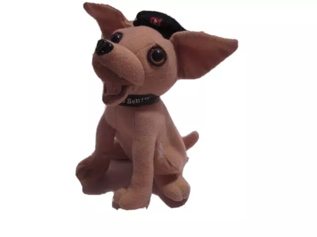 Taco Bell Vintage 1990's Chihuahua Beret Hat Dog Advertising Tan Toy Collectible