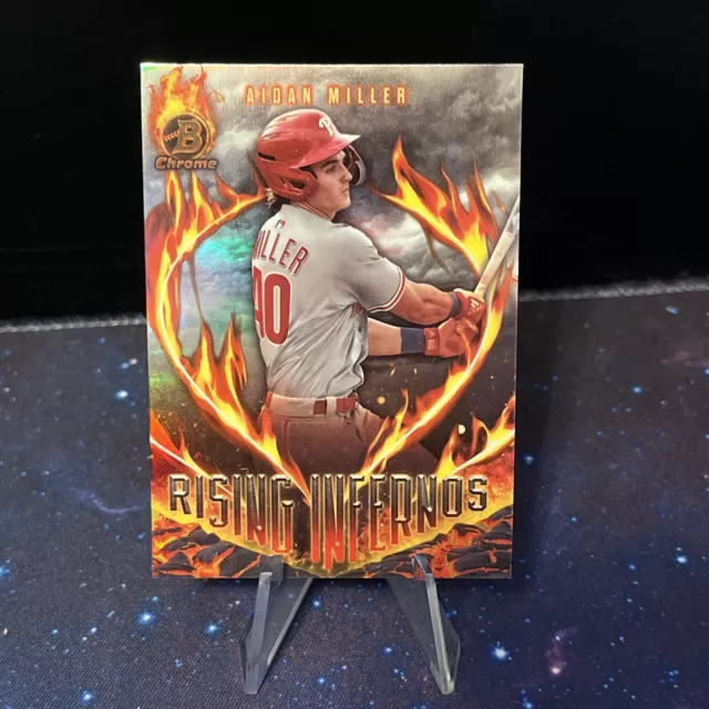 2024 BOWMAN CHROME Rising Infernos SP Aidan Miller RI17 Phillies EUR