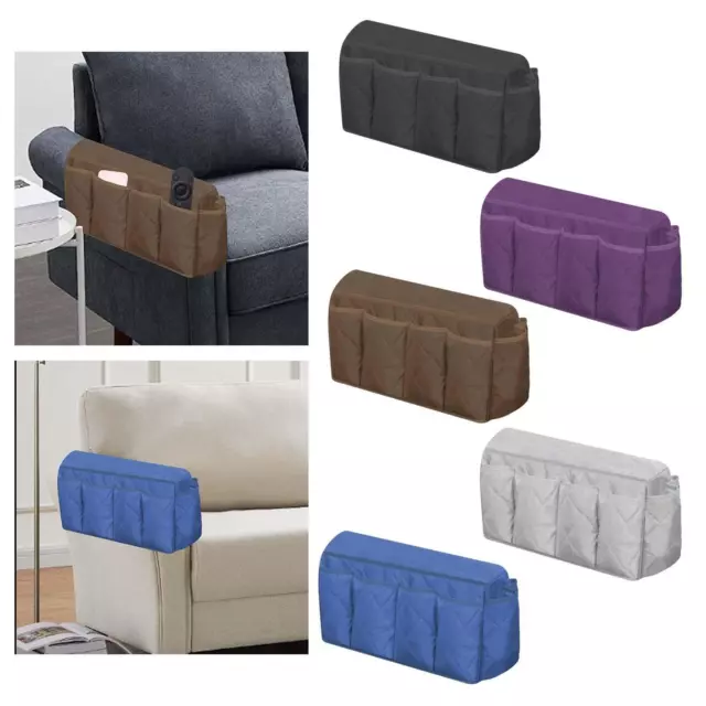 Sofa Armrest Organizer Waterproof Washable Mulitfunction Couch Armrest Caddy for