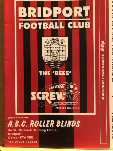 Bridport v Reading 99/00. Richard Drake Testimonial.