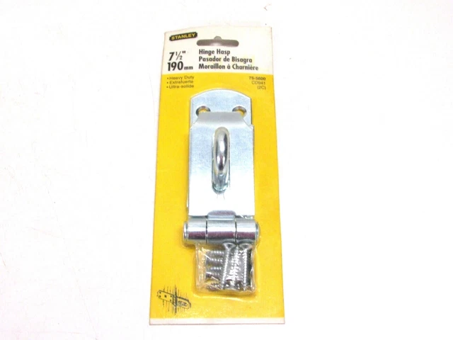 Nos! Stanley 7-1/2" Zinc Plated Hinge Hasp, 75-5600