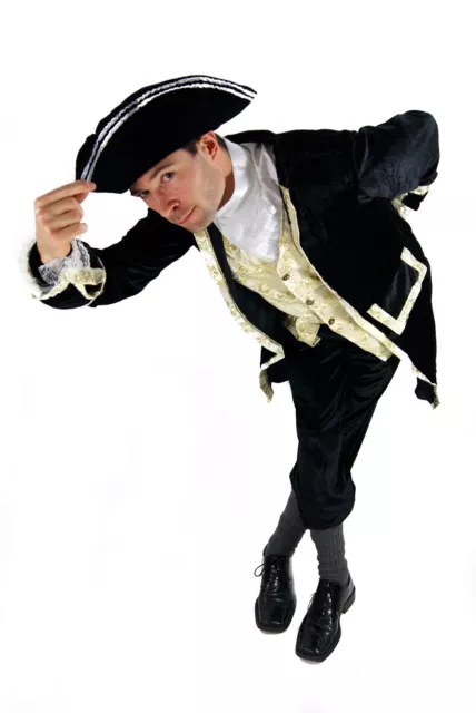 Costume nobile pirata capitano barocco uomo feudale signore corte nobiltà K31 NUOVO
