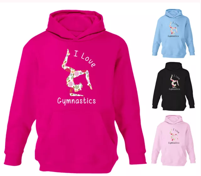 Star Gymnastics Hoody Sweatshirt Girls Boys Kids Childrens Hoodies Present Gift