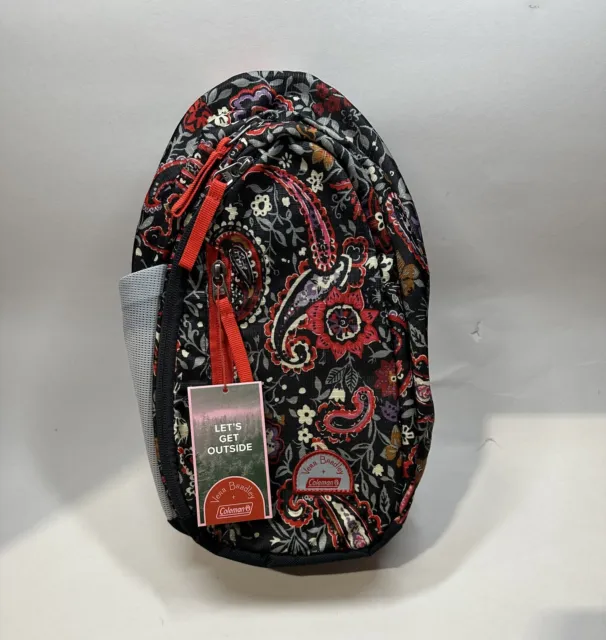Vera Bradley Coleman Sling Backpack 8L Eden Paisley Gray Limited Edition