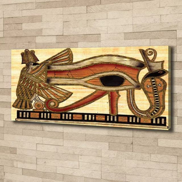 Cuadros Modernos Sobre Lienzo Para el Salón 125x50 Papiro de los ojos egipcios