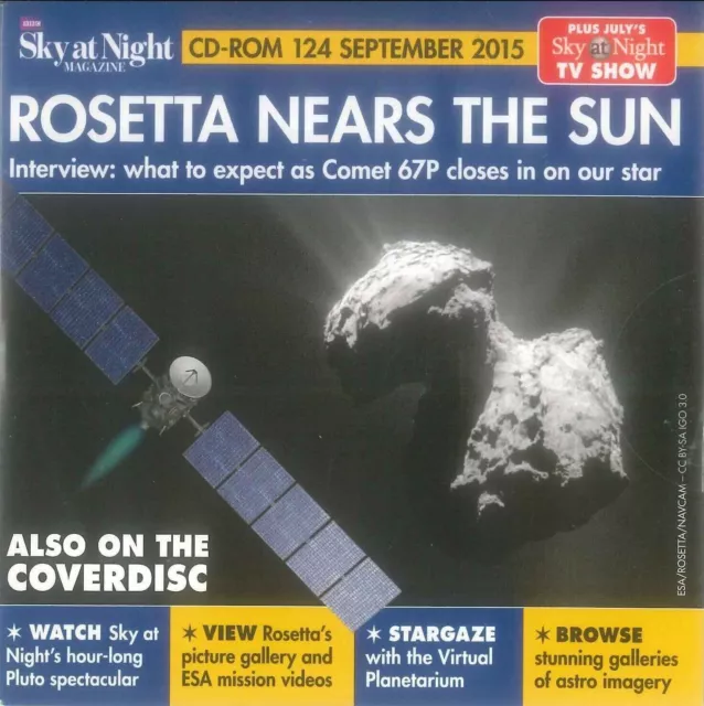 BBC Sky At Night Cd-Rom, Rosetta Nears Le Soleil #124 Septembre 2015, Windows,