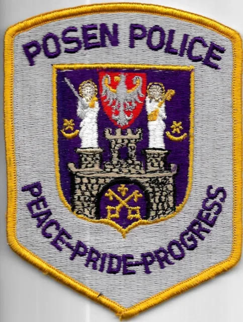POSEN  in ILLINOIS Police Patch "polnische Herkunft " USA Polizei Abzeichen