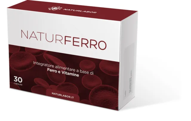 Integratore Alimentare Naturferro 30 Capsule A Base Di Ferro E Vitamine