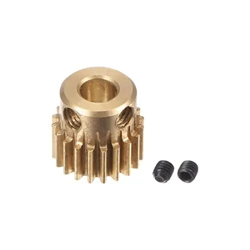 uxcell Pinion Gear Set Brass Motor Rack Straight Spur Gear with Step 0.5 Mod ...
