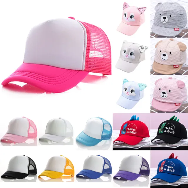 Baby Kids Boys Girls Cute Bear Ear Cartoon Sun Hat Newborn Summer Baseball Cap