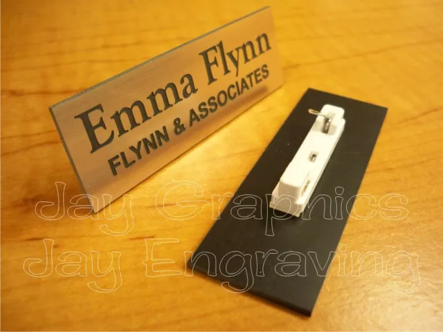 Custom Engraved Copper Name Tag Badge | Employee Identification ID Personalized