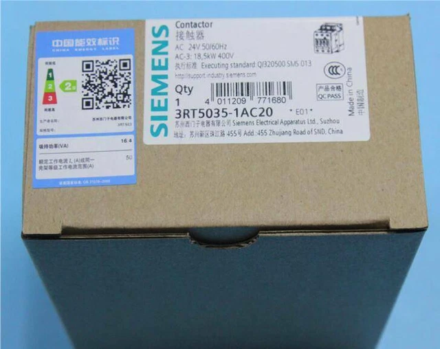 1PCS Siemens 3RT5035-1AC20 3RT50351AC20 Contactor AC24V New