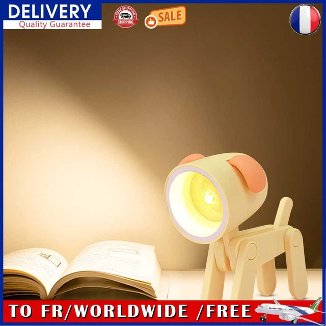 Animal Bedroom Lamp Adjustable Desktop Lamp for Room Decoration (Dog Yellow)