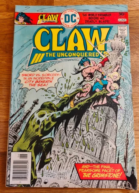 COMIC - Claw The Unconquered No #7 June 1976 DC Comics Bronze Age US Import