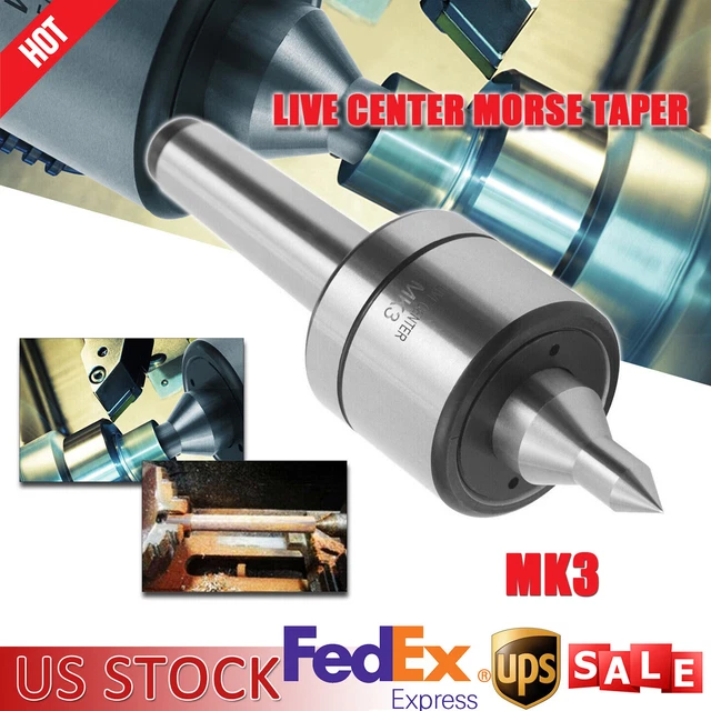 MT2 Live Center Morse Taper 2MT Triple Bearing For CNC High-speed Lathes 3000RPM