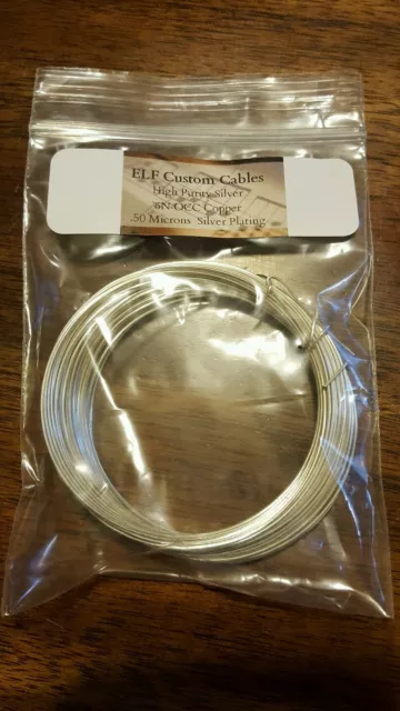 22awg silver plated 99.9999 % pure OCC solid core copper wire 30ft.