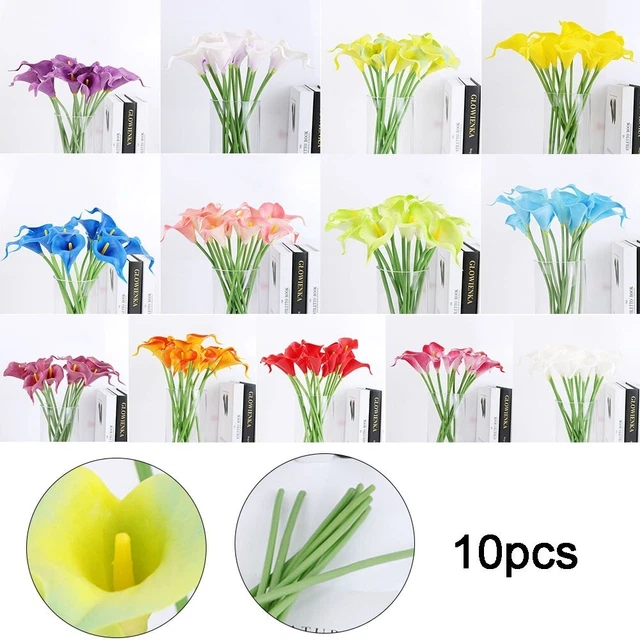 10 pz fiori di giglio calla artificiali splendidamente realizzati bellezza accattivante