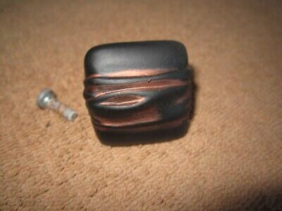 Anne At Home Hannah Square Black / Copper Wash Cabinet Door Drawer Pull Knob