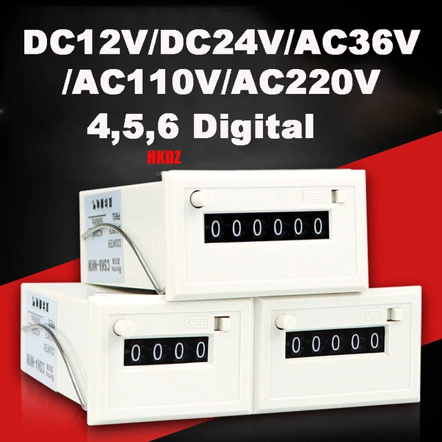 Tyenaza Digitaler Zähler YF-16 - 6-stelliger Elektronischer Zähler 1-999999 Für Industrie