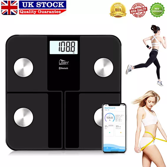 180KG Digital Bathroom Weighing Scales Bluetooth Weight Scale Body Fat Monitor