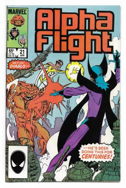 Alpha Flight #21 (Vol 1) : VF/NM : "Love Wrought New Alchemy..." : Diablo