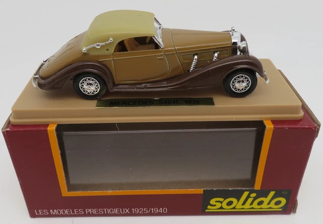 Mercedes 540 K De 1939 - Modèle Réduit 1/43 Par Solido - Rouge - Occasion, Voiture Neuve En Boîte