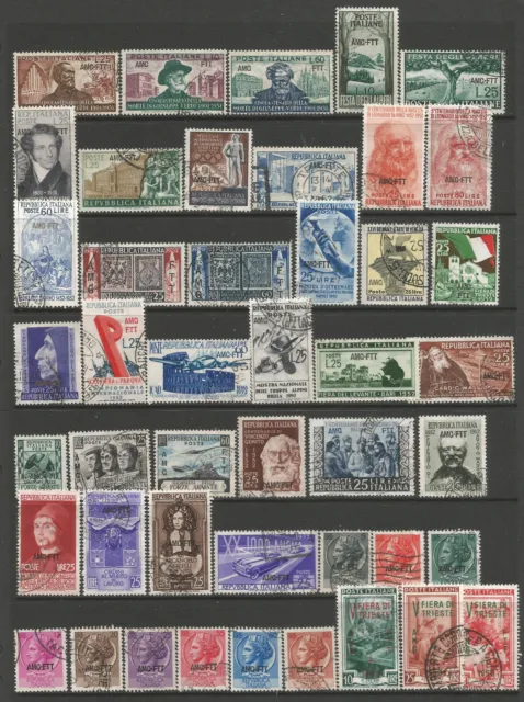 Italy - Trieste 1949 Allied Military Govt. Superb Used "Amg" Collection In Sets
