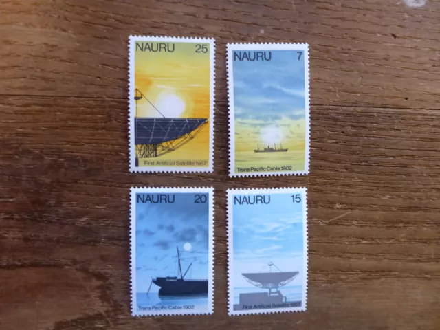 NAURU 1977 75th TRANS PACIFIC CABLE SET 4 MINT STAMPS