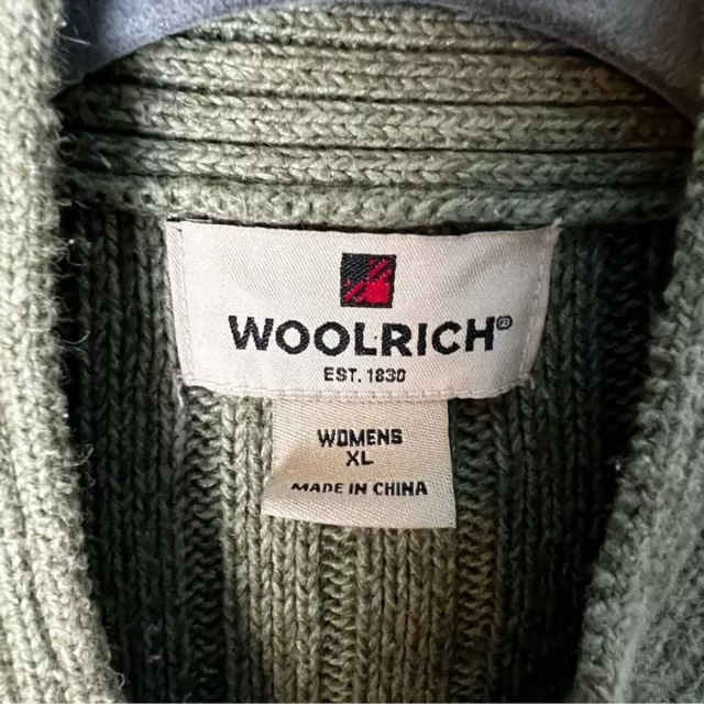 Woolrich - Women’s Green Cable Knit Cardigan - Sz. XL 3