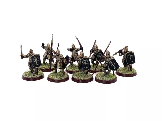 GONDOR MINAS TIRITH WARRIORS 8 El Señor de los Anillos Warhammer 28mm Pintado MESBG 3