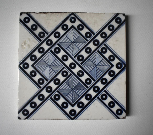 Minton Architectural Period Tile C.1880s Geometric Design