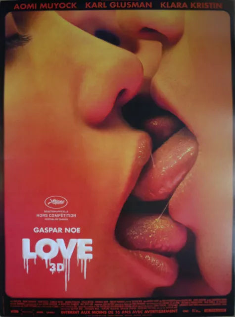 LOVE Affiche Cinéma ORIGINALE ROULEE 53x40 cm Movie poster Gaspar Noé