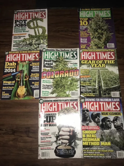 High Times Magazine Lot of 7 year 2014