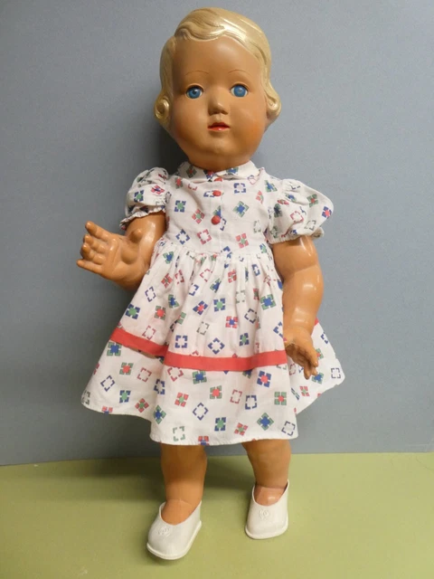 Poupée Ancienne Petitcollin - Poupette 50 Cm - Celluloïd - 1951-1955 - Très Bon état