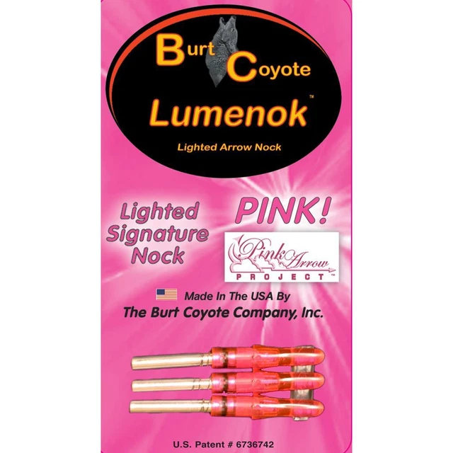 Lumenok Lighted Nock Pink S Nock 3 Pack