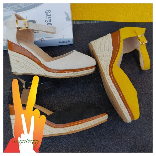 Espadrillas dorate con zeppa sale