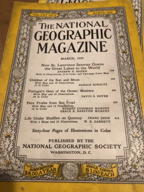 Die nationale geographische Zeitschrift März 1959