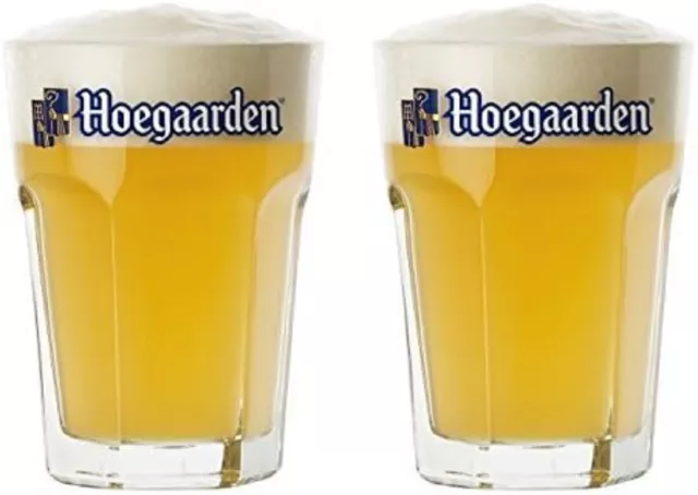 Set Di 2 HOEGAARDEN Half pint Bicchieri Birra - Perfetto per Condividere Cheers