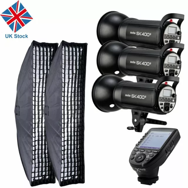 1200w 3x Godox SK400II 400W 2.4G Studio Flash Strobe Light Head f Sony Camera