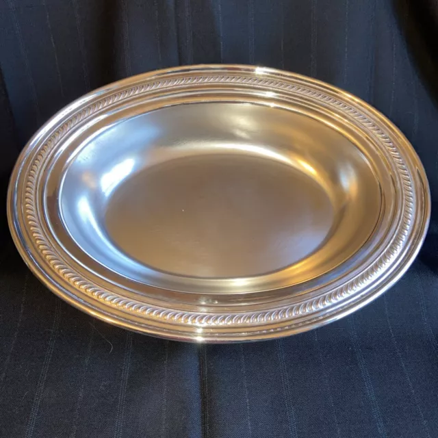 Rogers Silver Co. Silver Plate Over Copper Oval Serving Bowl 1205