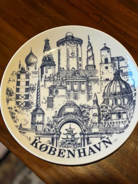 KOBENHAVN DANMARK SOUVENIR Decorative Wall Plate COPENHAGEN Vintage