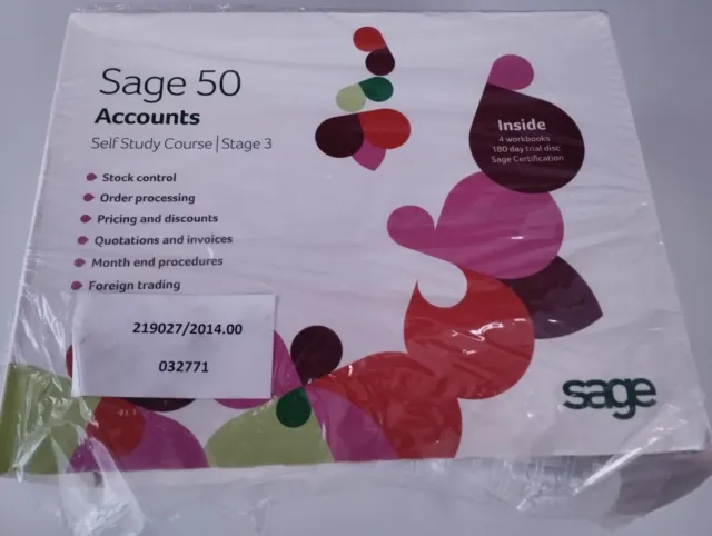 Sage 50 Accounts Stage 3 Self Study Course 4 Books + CD *